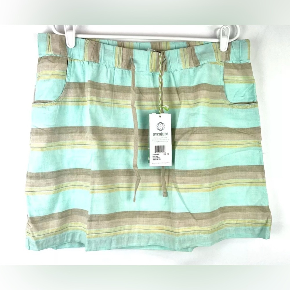 Aventura Women’s Perri Blue/Beige Mini Skirt Size XL